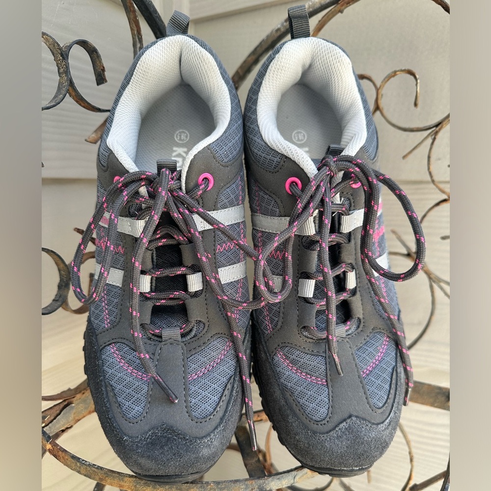 Knixmax Women's Hiking Shoes Lightweight Non-Slip Grey/Pink
